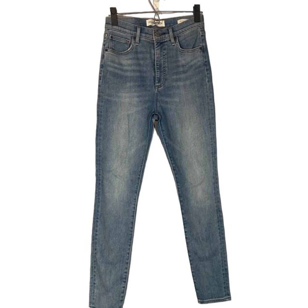 Denim Forum Blue Lola High Rise Skinny 30L Classic Denim Jean Women Sz 27
